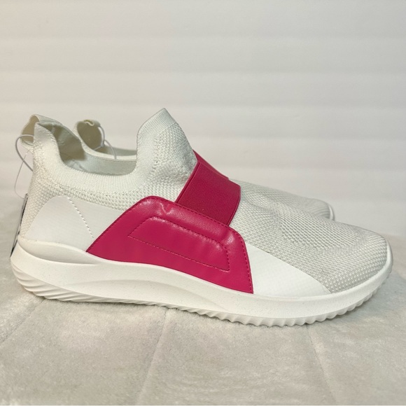 NWT Torrid Womens Shoes Elastic Knit Sneaker White Pink WIDE WIDTH Size 9.5 - Picture 5 of 16